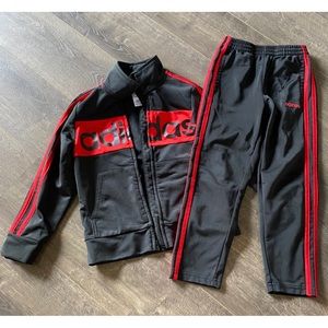 2 for $40 | Adidas | 2 piece | Black zippered jacket & track pants | size 5